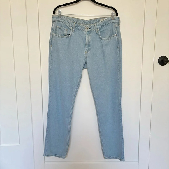 Rag & Bone Dre Low Rise Boyfriend Jeans Light Blue Wash Blossom Size 30 - Picture 2 of 7